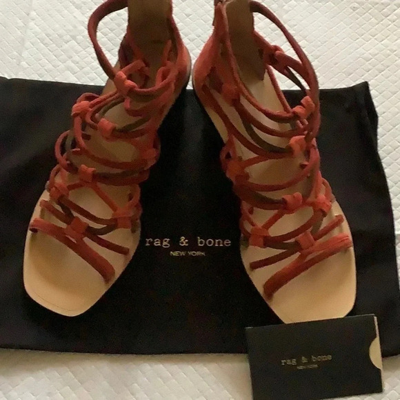 rag & bone Camille sandals Terracotta size 6 - Picture 11 of 16